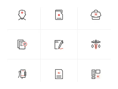 Icons_Cross Healthcare app bills cross doctor healthcare insurance medical partners prescription record template wellbeing