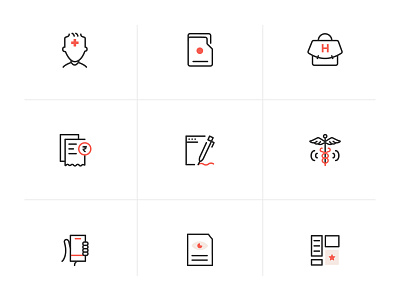 Icons_Cross Healthcare app bills cross doctor healthcare insurance medical partners prescription record template wellbeing