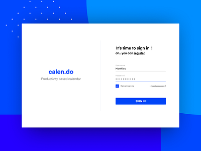 Daily UI - 01 agenda app application calendar clean daily daily ui design form interface log in minimal product product design sign in sign up sketch task ui design