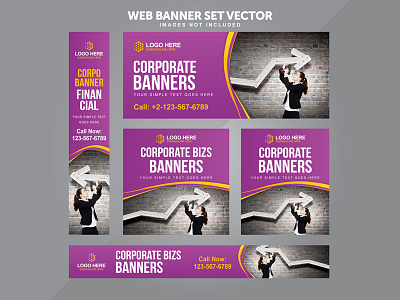 Business Web Banner Set Vector banner banner ad banner ads banner design banner mockup banner set banner template banner vector facebook banner google ad banner google adwords illustration instagram banner logo icon psd banner social media banner typography vector web banner web banners