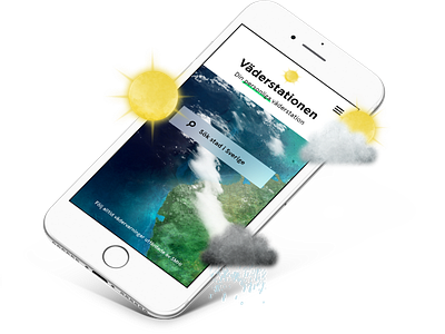 Väderstationen app app concept design illustation ui ux