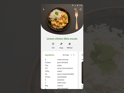 DailyUI 040 - Recipe dailyui design mobile app design recipe recipes