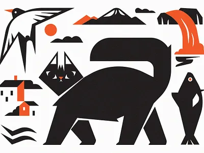 2.0.1.9. 2019 arctic bacalhau calendar cat character design iceland illustration newyear print vector