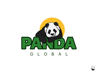 Panda Global Logo - Daily Logo Challenge Day 3 brand and identity branding dailylogochallange design flat icon illustrated logo illustration logo logo inspiration logo inspirations minimal