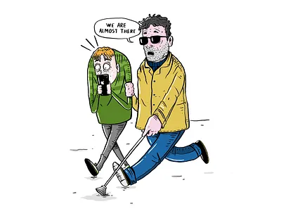 A New Type of Blindness cartoon character comic illustration photoshop