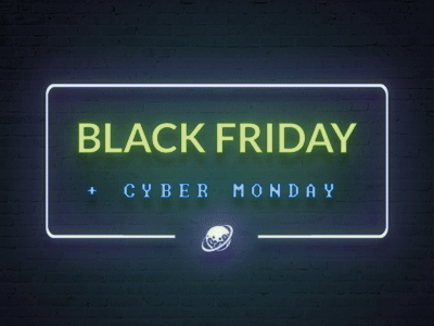 Black Friday Neon Lights black friday brick wall cyber monday green hosting lights neon lights planet promotion web hosting