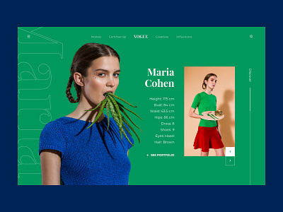 Model Agency Concept design fashion hero models slider typography ui ux