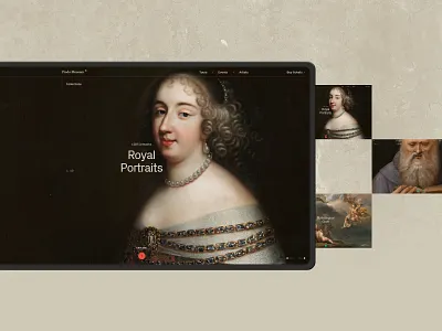 Prado Museum. black design grey minimal minimal art museum promo typography ui ux web website white