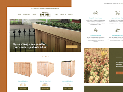 Brighton Bike Sheds bike ecommerce logo product responsive ui ux website