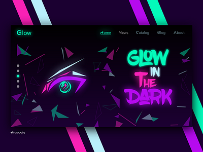 Glow In The Dark design ui web