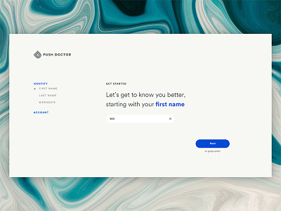 Push Doctor - Onboarding app branding design healthcare minimal product design startup typography ui ui ux user research ux web