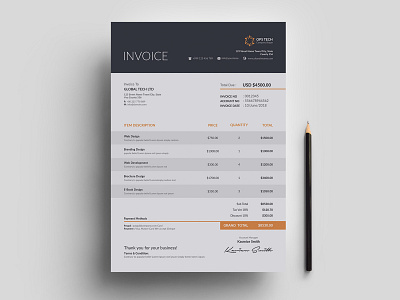 Elegant Invoice a4 automatic bill business clean clean invoice corporate creative design elegant excel invoice invoice invoice design invoice template invoice template excel invoice template word invoice word minimal minimalist modern