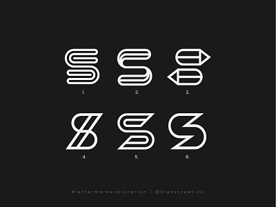 #lettermarkexploration - S - 19/26 bless creatics brand brand identity branding design graphic design icon illustration letter mark letter mark exploration letter mark monogram lettermarkexploration logo logo design logo designer logo type logos mark typography