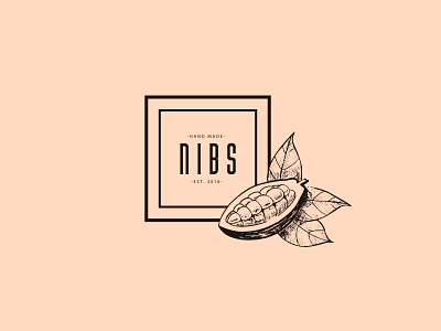 NIBS art brand and identity branding branding design chocolate design drawing flat food graphic design icon identity illustration illustrator logo logo a day type typography vector