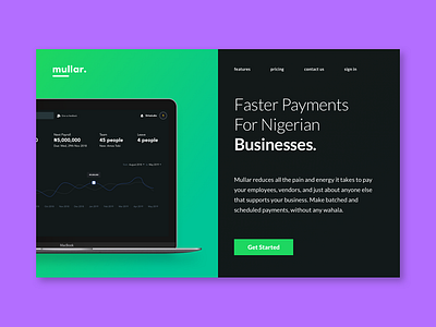 Introducing Mullar branding design mullar payments siriuslabs ui web design