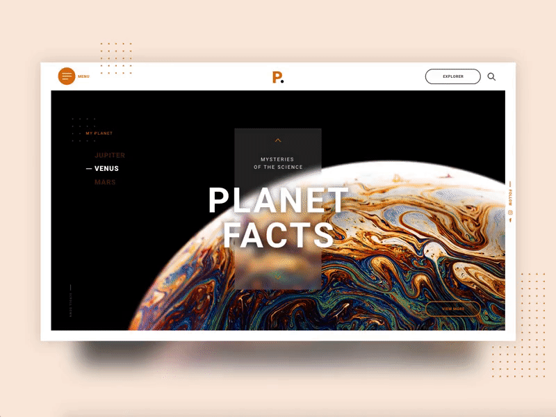 My Planets adobe xd animation bootstrap design design app gif graphic design home page homepage interaction ui user experience user interface ux web web design website