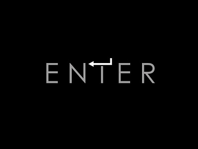 ENTER wordmark clean design enter flat logo simple typography vector wordmark