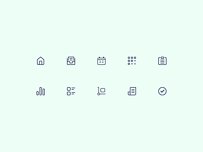 Navigation icons 16px dashboard icons interface minimal navigation social imprints thincloud