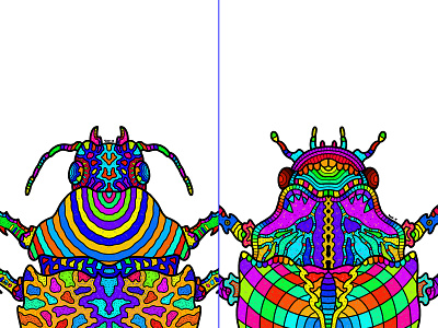 Beetles #5 art artist artwork beetle colour colourful colours design digital digital illustration digitalart draw drawing illustrate illustration illustrator pattern patterns symmetry work