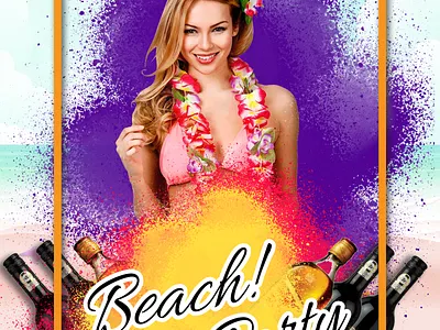 Party Flyer blue design flyer