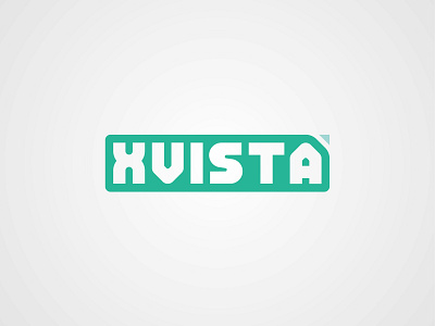 XVISTA logo branding green illustration logo logotype mark new energy simple typography
