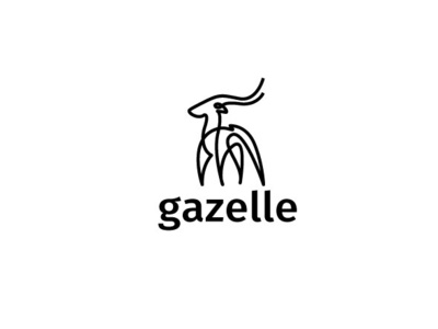 gazelle logo animal app branding commerce company deer design gazelle icon icon app illustration line art logo marketplace media monoline symbol typography vector web