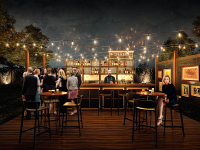 Speakeasy Bar Architectural Design 3d 3d modelling architecture architecture design bar brand brandidentity branding cocktail concept concept bar logo render speakeasy