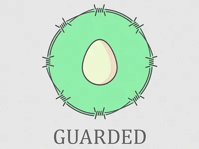 Guarded - Inktober 2018 Prompt design illustration logo typography