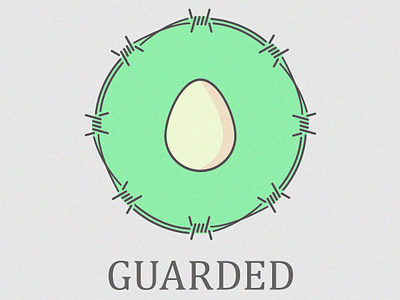 Guarded - Inktober 2018 Prompt design illustration logo typography