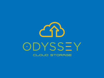 Odyssey Cloud Storage Logo badge branding design flat graphic design graphic art icon illustration illustrator lettering logo minimal type typography vector