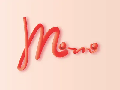 Momo design flat icon illustration lettering logo type typography vector