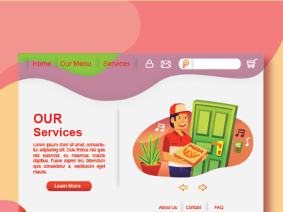 Sevices improvement design website concept creator facebook homepage illustration interface design landing layout ui design ux design web design