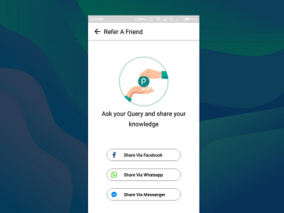 Refer a friend Screen app branding design pascolan refer a friend referafriend ui ux vector