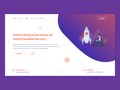 Header Design clean design flat icons illustration illustrator typography ui ux vector web website