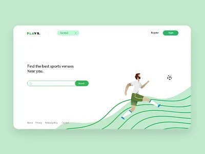 PLAYR - LANDING PAGE sport sport branding