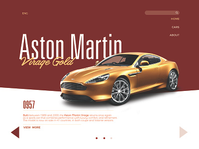 Web Product Catalog (Car) aston martin branding catalog editing hello dribble illustration maroon photo photoshop typography ui ux vector