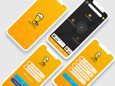 Beer Buddy app design illustration ui ux