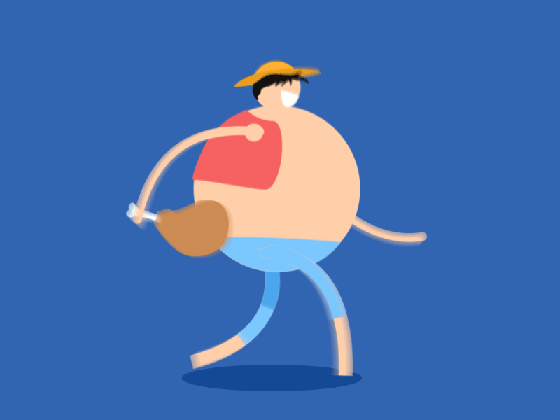 Walking Luffy cartoon gif illustration luffy onepiece walking