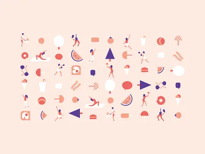 Welcome Week design exercise illustration pink student summer vector