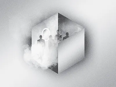 The Room. Illustration art black fog grain illustration mist noise room