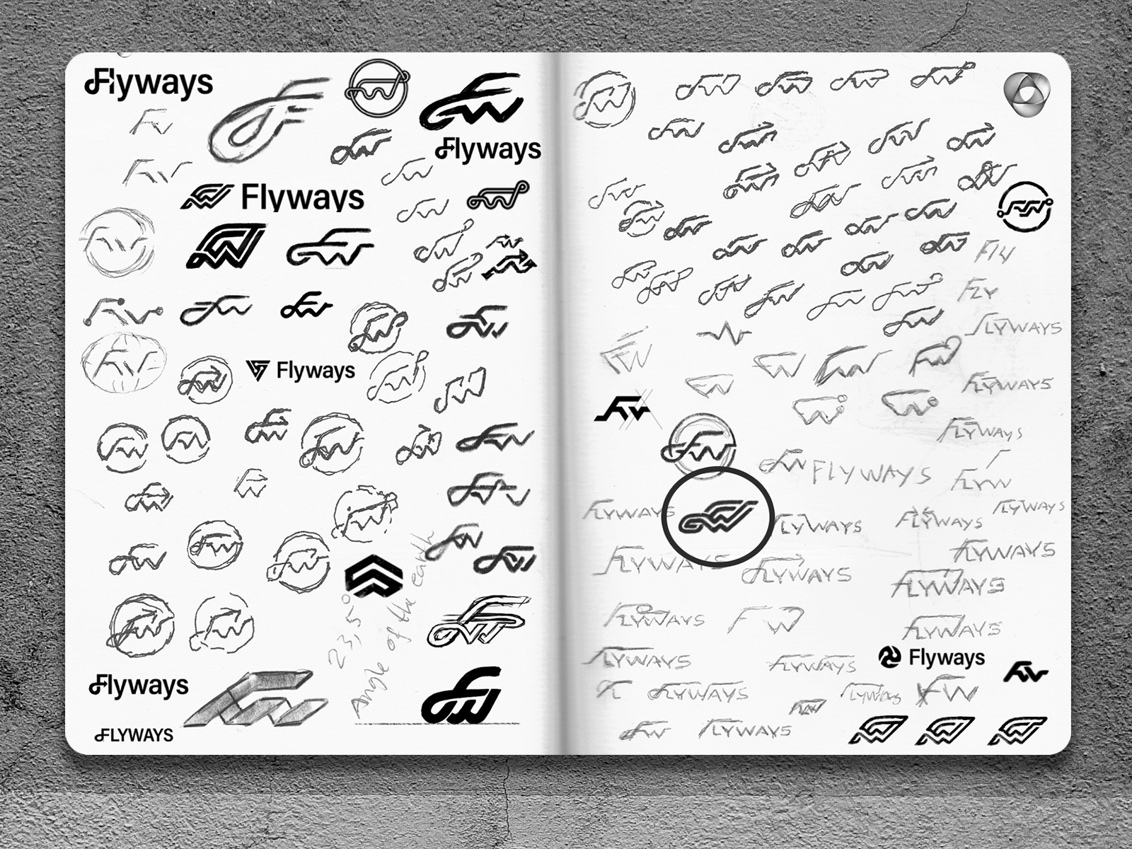 Example of Raw Logo Concept Sketches