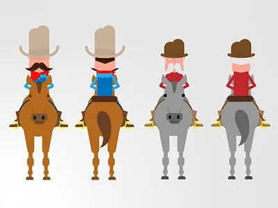 Cowboys character animation characters design cowboys horses western wildwest