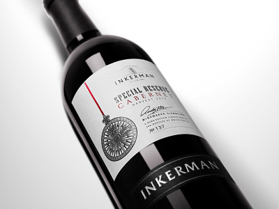 Inkerman Special Reserve Cabernet alcohol branding drink food illustration inkerman krylia fmcg branding label label design logo packaging design wine wine bottle