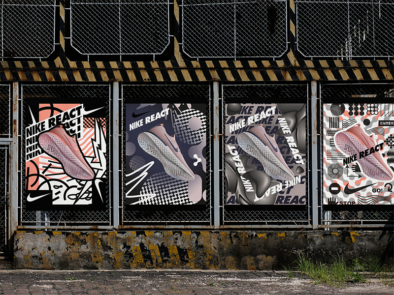 TALENTHOUSE & NIKE / NIKE REACT CONTEST design illustration nike poster react running shoes sport