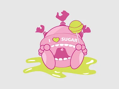 I Love Sugar 2018 design illustration