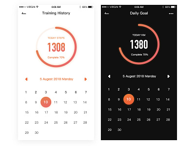 fitness app page app design ui