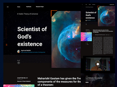 Design 001 : Landing Page-Blog color cosmos design typography ui ux ui