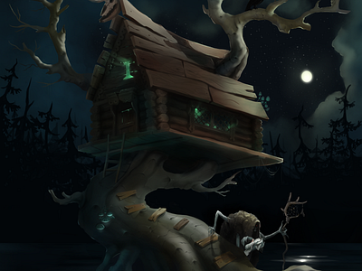 Baba Yaga game art illustration