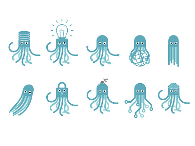 Octopus skills features illustration octopus skills