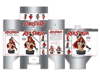 Package Design: Women of Dynamite Bust Line adobe illustrator adobe photoshop box art box design collectible design grahic design layout design package package design resin statue typogaphy